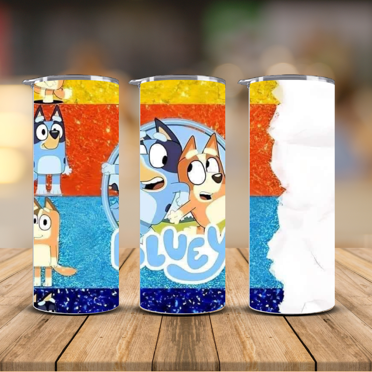 Bluey & Bingo Glitter Tumbler – Personalized Kids Cup | 12 oz & 20 oz