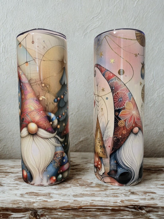 Celestial Gnome Cosmic Stars Moon Tumbler | 20oz Skinny Tumbler | Closeout - Only 1 Available