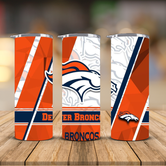Denver Broncos Sublimation Transfer Print | 20oz Skinny Tumbler (Ready-to-Press)