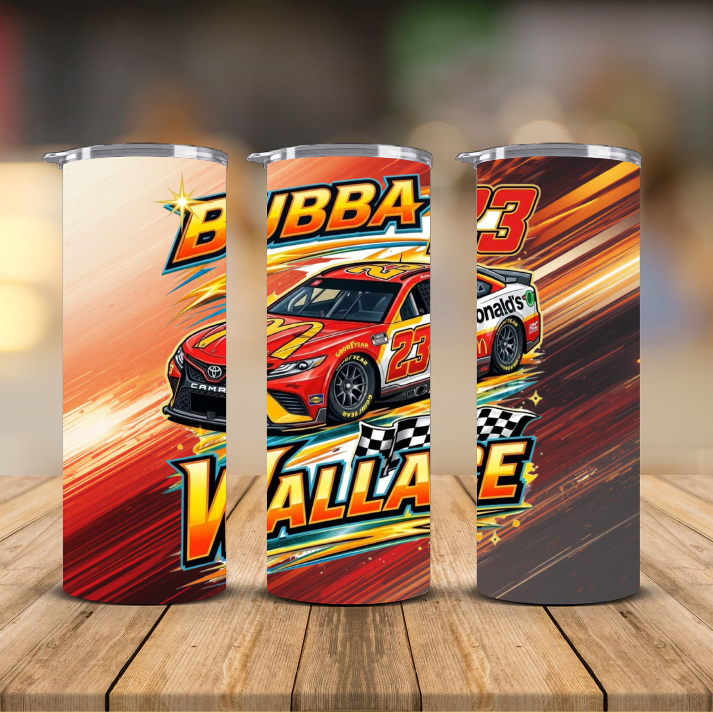 Bubba Wallace #23 Sublimation Tumbler – 20 oz Skinny