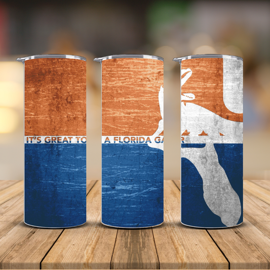 Florida Gators Sublimation Transfer Print for 20oz Skinny Tumblers (Ready-to-Press)