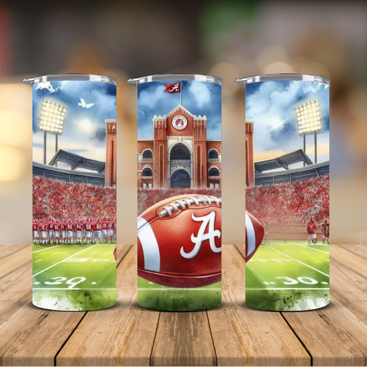 Alabama Sublimation Transfer Print for 20oz Skinny Tumblers (Ready-to-Press)