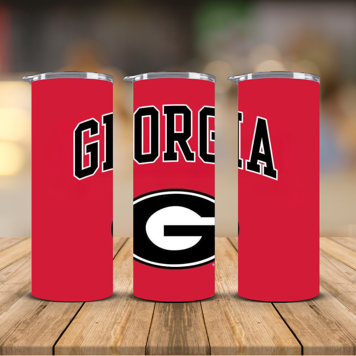 Georgia Bulldogs Classic Arch Logo Sublimation Transfer Print | 20oz Skinny Tumbler (Ready-to-Press)