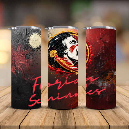 Florida Seminoles Sublimation Transfer Print, 20oz Skinny Tumbler Wrap