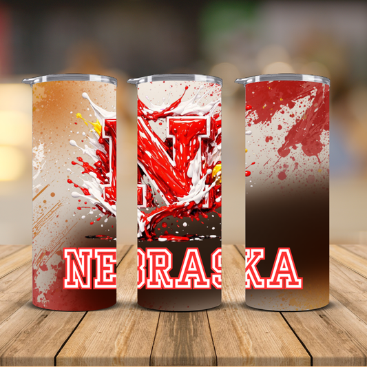 College Nebraska 20 oz Tumbler Wrap PNG/SVG (Digital Download)