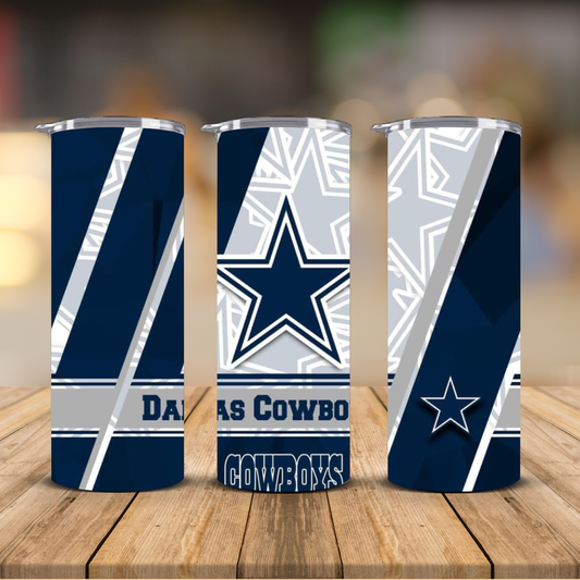 Dallas Cowboys Sublimation Transfer Print | 20oz Skinny Tumbler (Ready-to-Press)