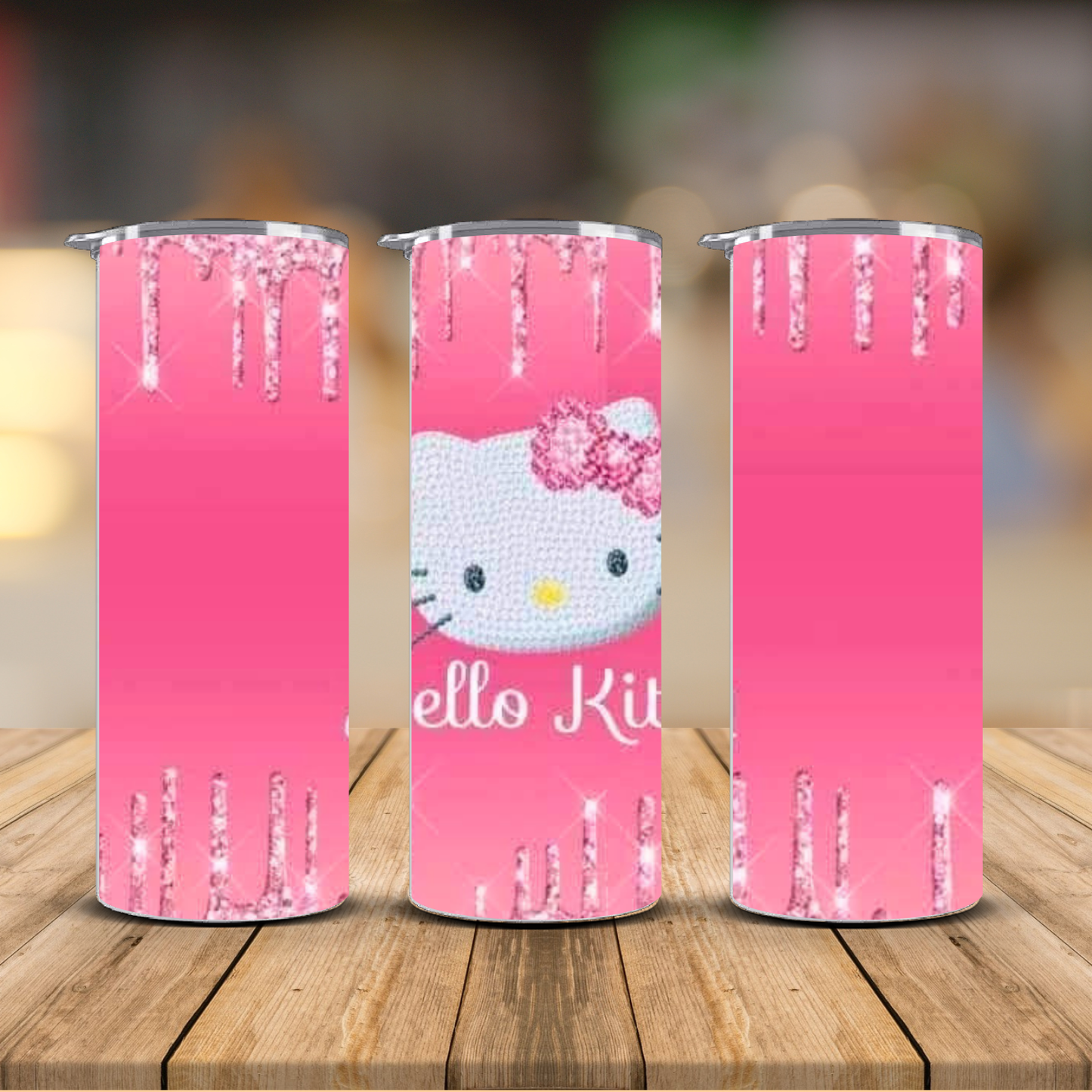 Hello Kitty Diamond Drip Tumbler – Personalized Pink Glam Cup | 12 oz & 20 oz