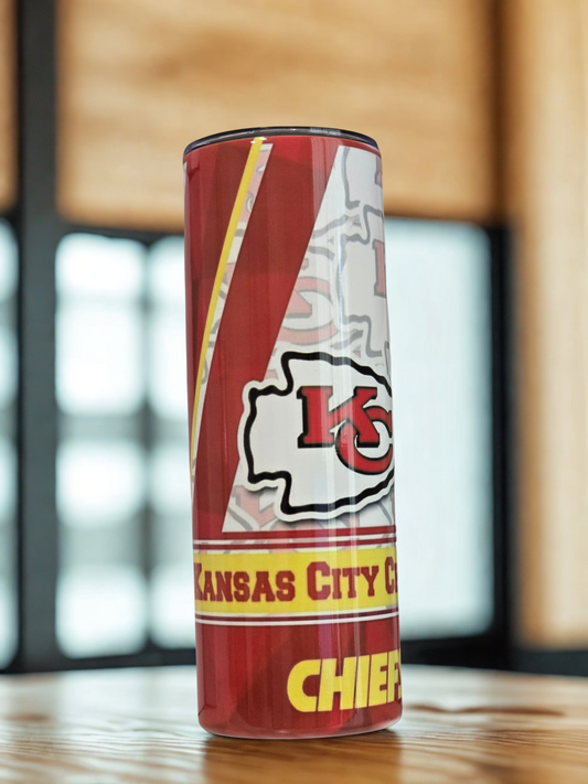 Kansas City Chiefs Arrowhead Logo Tumbler | 20oz Skinny Tumbler
