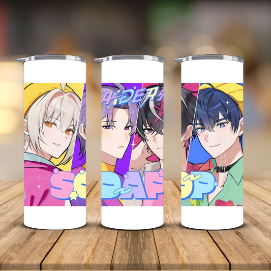 Kpop Sodapop Anime Boy Group Comic Panel Sublimation Transfer Print | 20oz Skinny Tumbler (Ready-to-Press)