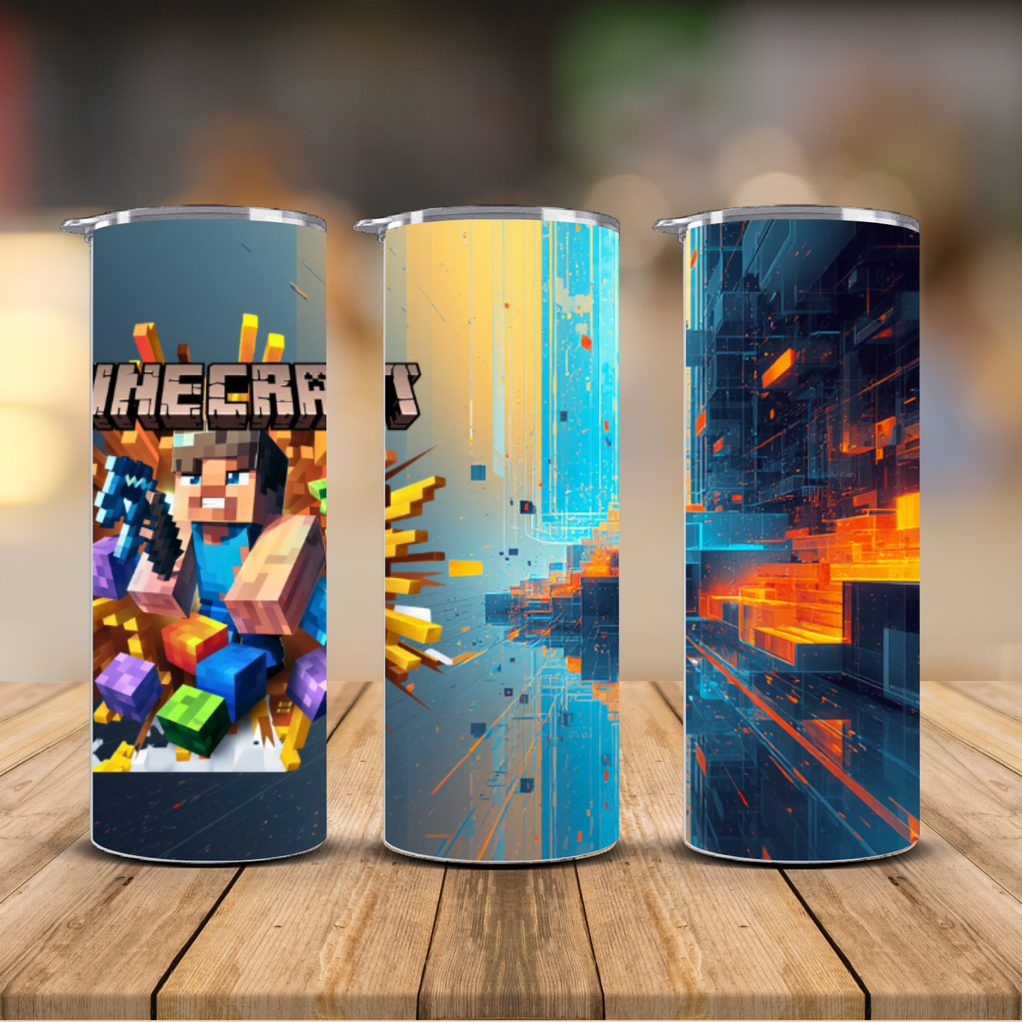 Minecraft Steve Tumbler – Personalized Kids Gaming Cup | 12 oz & 20 oz