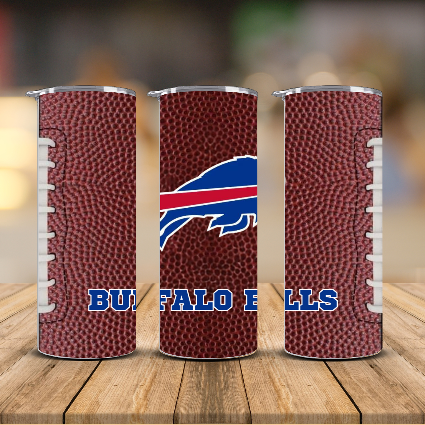 Pro Football Team Logo Football Texture Sublimation Transfer Print | 20oz Skinny Tumbler (Ready-to-Press) | Choose Your Team