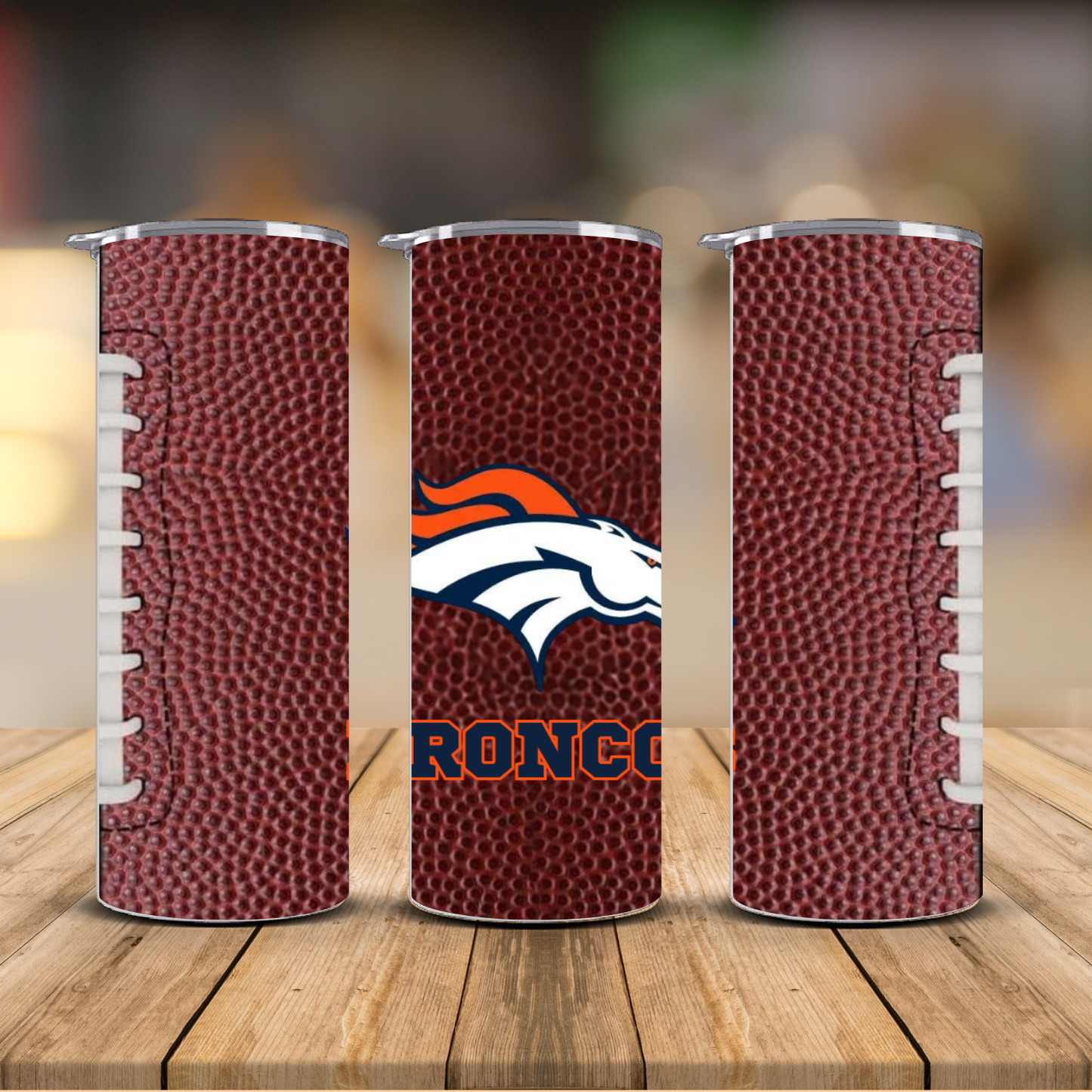Pro Football Team Logo Football Texture Sublimation Transfer Print | 20oz Skinny Tumbler (Ready-to-Press) | Choose Your Team