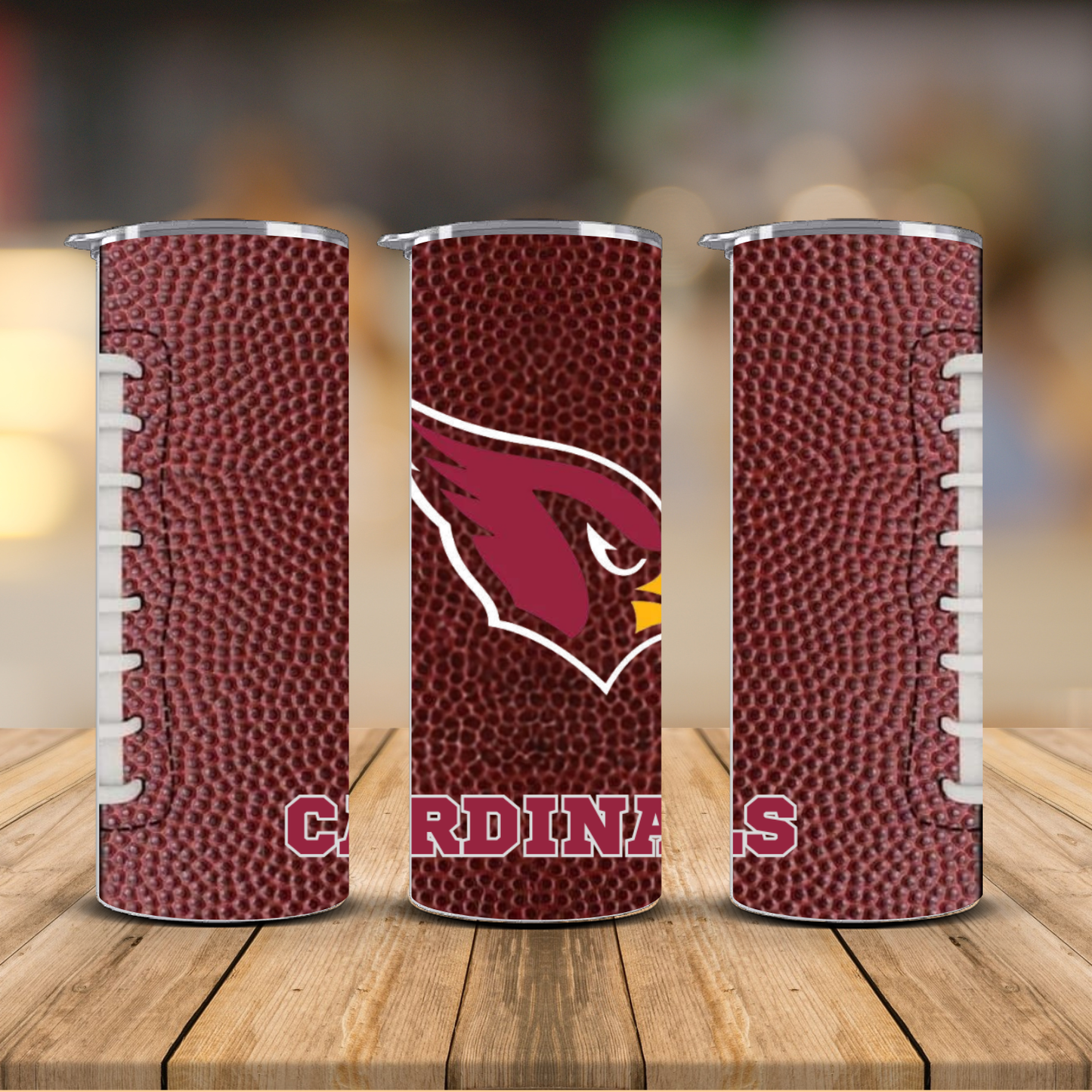 Pro Football Team Logo Football Texture Sublimation Transfer Print | 20oz Skinny Tumbler (Ready-to-Press) | Choose Your Team