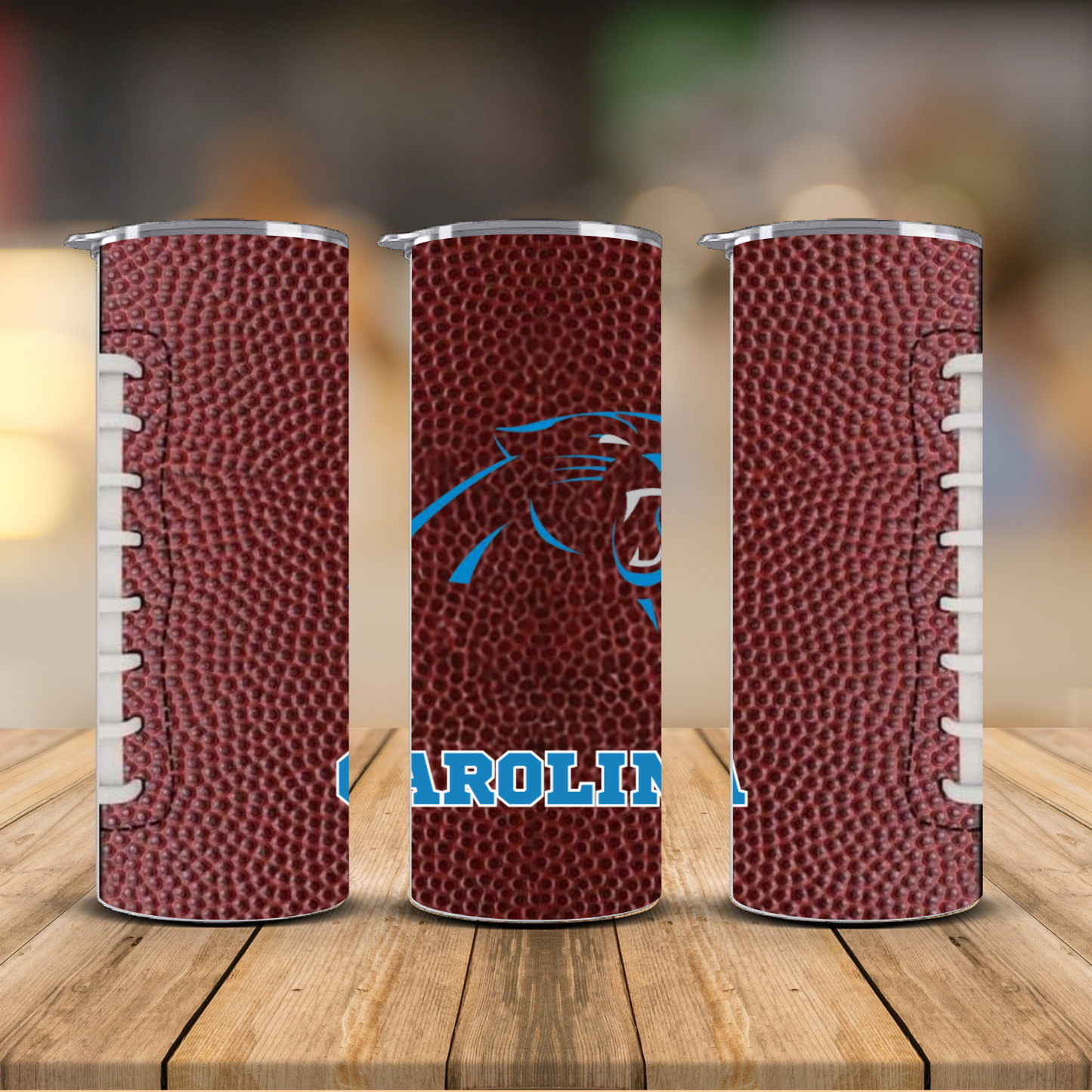 Pro Football Team Logo Football Texture Sublimation Transfer Print | 20oz Skinny Tumbler (Ready-to-Press) | Choose Your Team
