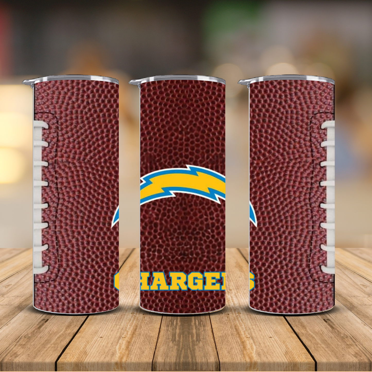 Pro Football Team Logo Football Texture Sublimation Transfer Print | 20oz Skinny Tumbler (Ready-to-Press) | Choose Your Team