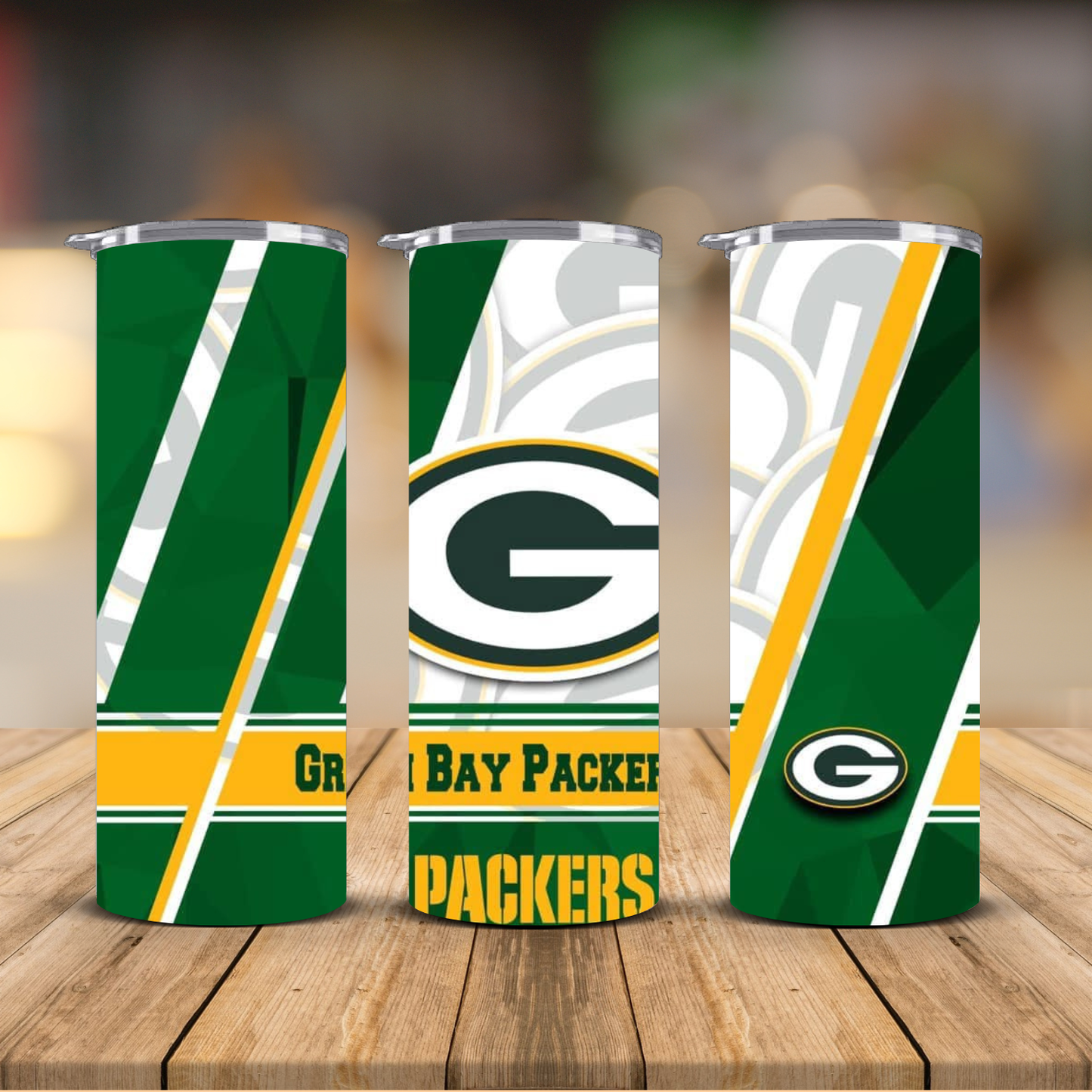Green Bay Packers Sublimation Transfer Print | 20oz Skinny Tumbler (Ready-to-Press)