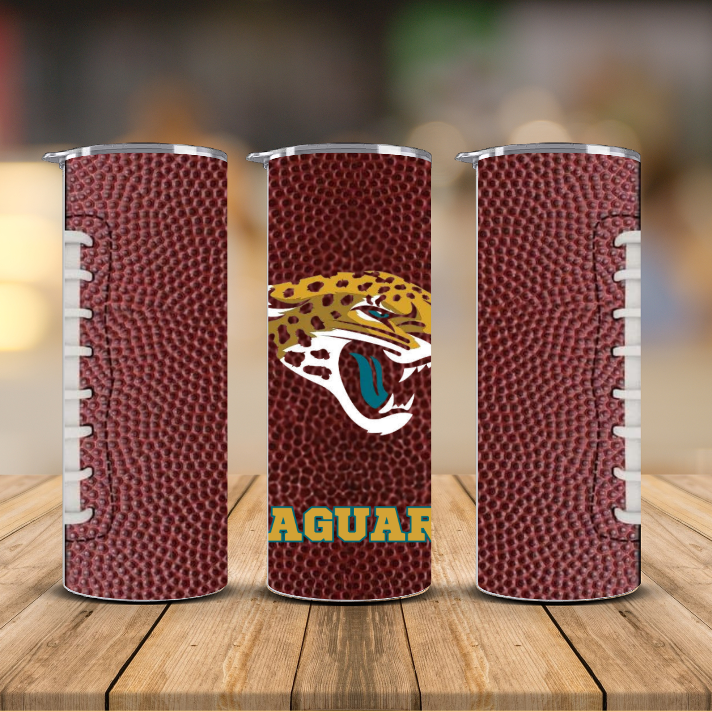 Pro Football Team Logo Football Texture Sublimation Transfer Print | 20oz Skinny Tumbler (Ready-to-Press) | Choose Your Team