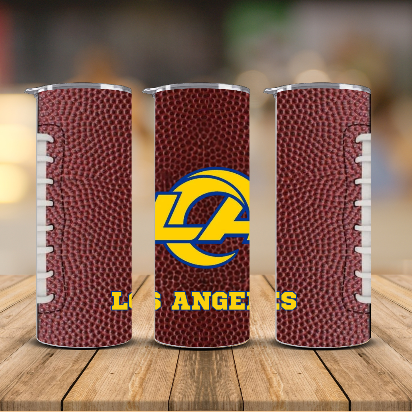 Pro Football Team Logo Football Texture Sublimation Transfer Print | 20oz Skinny Tumbler (Ready-to-Press) | Choose Your Team