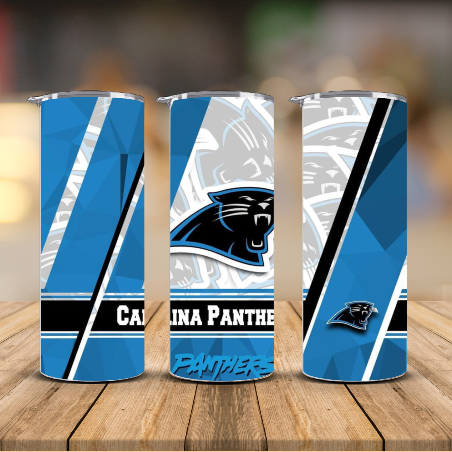 Carolina Panthers Sublimation Transfer Print | 20oz Skinny Tumbler (Ready-to-Press)