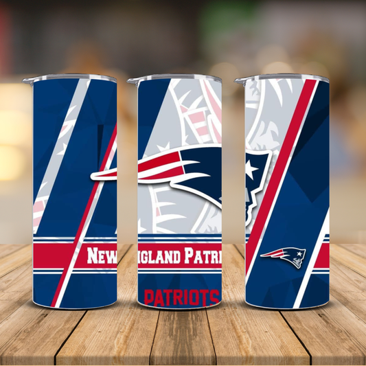 New England Patriots Sublimation Transfer Print | 20oz Skinny Tumbler (Ready-to-Press)