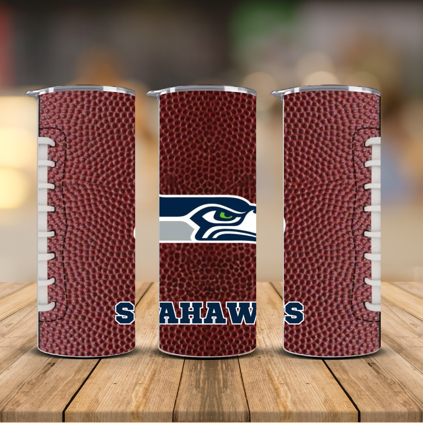 Pro Football Team Logo Football Texture Sublimation Transfer Print | 20oz Skinny Tumbler (Ready-to-Press) | Choose Your Team