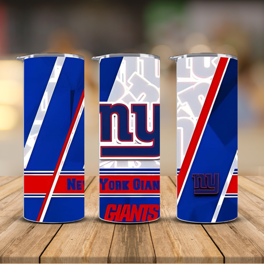 New York Giants Sublimation Transfer Print | 20oz Skinny Tumbler (Ready-to-Press)