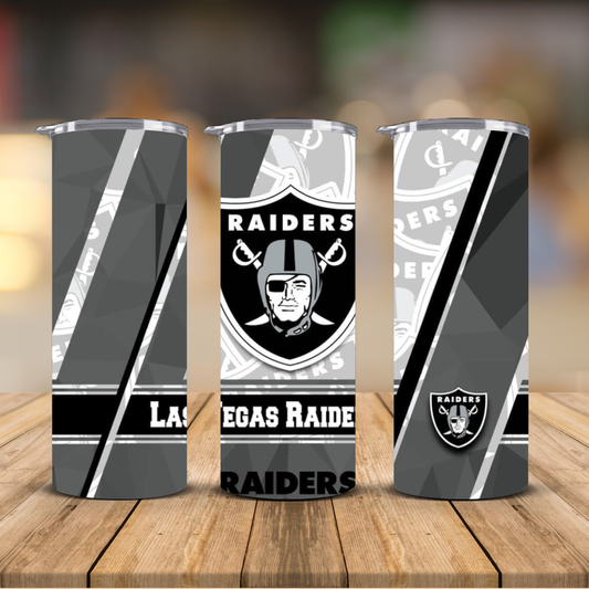 Las Vegas Raiders Sublimation Transfer Print | 20oz Skinny Tumbler (Ready-to-Press)