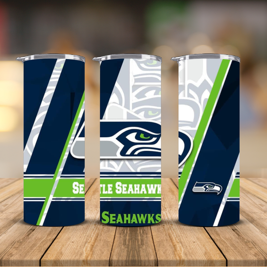 Seattle Seahawks Sublimation Transfer Print | 20oz Skinny Tumbler (Ready-to-Press)