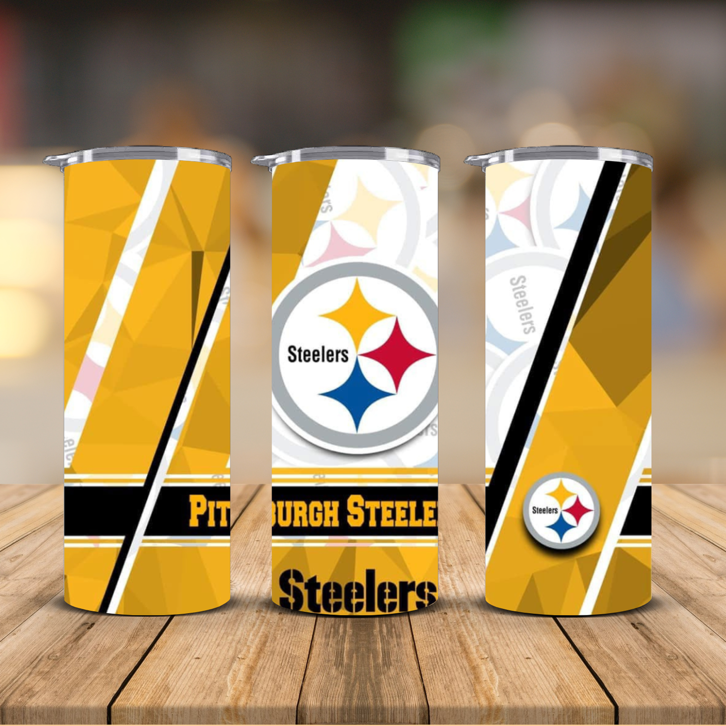 Pittsburgh Steelers Sublimation Transfer Print | 20oz Skinny Tumbler (Ready-to-Press)
