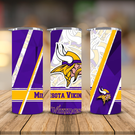 Minnesota Vikings Sublimation Transfer Print | 20oz Skinny Tumbler (Ready-to-Press)